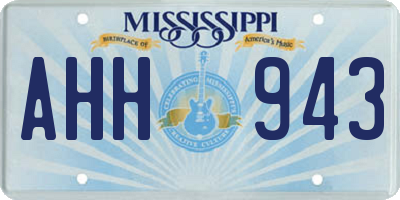 MS license plate AHH943