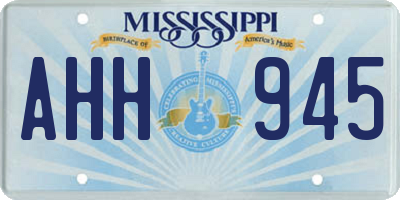 MS license plate AHH945