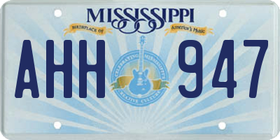 MS license plate AHH947