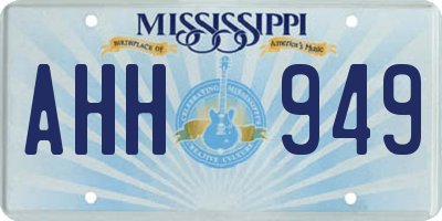 MS license plate AHH949
