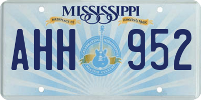 MS license plate AHH952