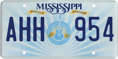 MS license plate AHH954