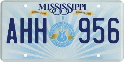 MS license plate AHH956