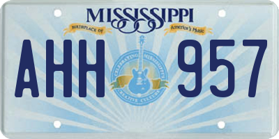 MS license plate AHH957