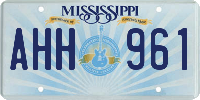 MS license plate AHH961