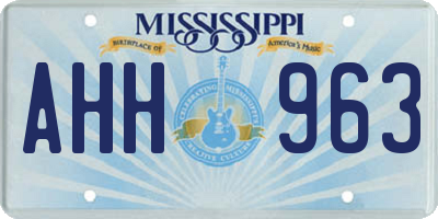 MS license plate AHH963