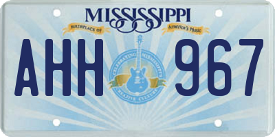MS license plate AHH967