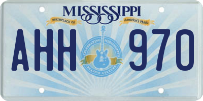 MS license plate AHH970