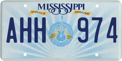 MS license plate AHH974