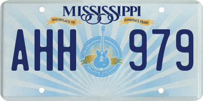 MS license plate AHH979