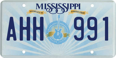 MS license plate AHH991