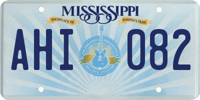 MS license plate AHI082