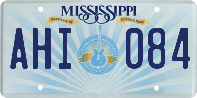 MS license plate AHI084