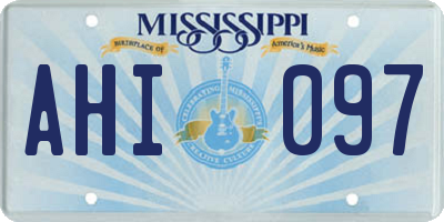 MS license plate AHI097