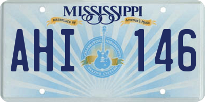 MS license plate AHI146