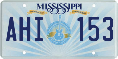 MS license plate AHI153
