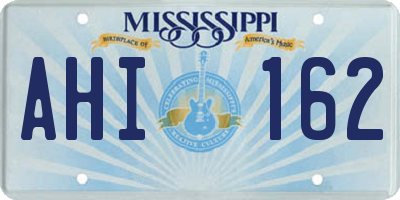 MS license plate AHI162