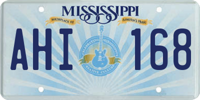 MS license plate AHI168