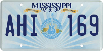 MS license plate AHI169