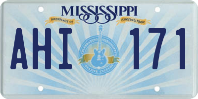 MS license plate AHI171