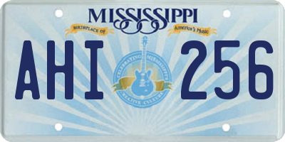 MS license plate AHI256