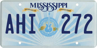 MS license plate AHI272