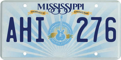 MS license plate AHI276