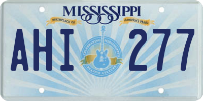 MS license plate AHI277