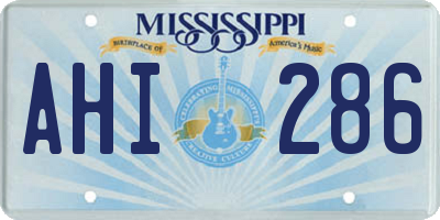 MS license plate AHI286