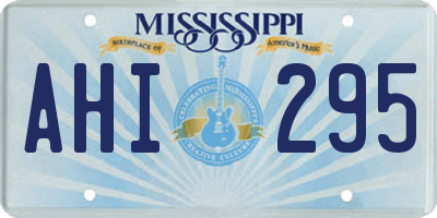 MS license plate AHI295