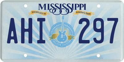 MS license plate AHI297