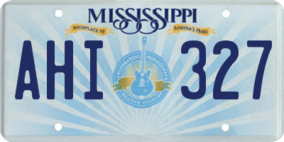MS license plate AHI327