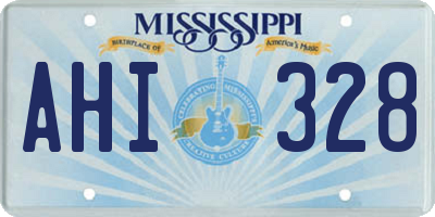 MS license plate AHI328