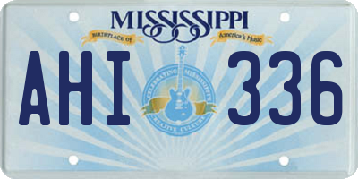 MS license plate AHI336