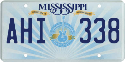 MS license plate AHI338