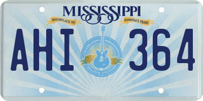 MS license plate AHI364