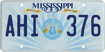 MS license plate AHI376