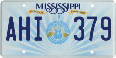 MS license plate AHI379