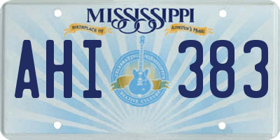 MS license plate AHI383