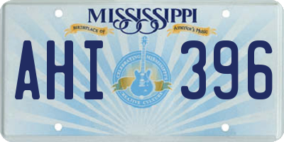 MS license plate AHI396
