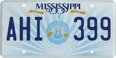 MS license plate AHI399