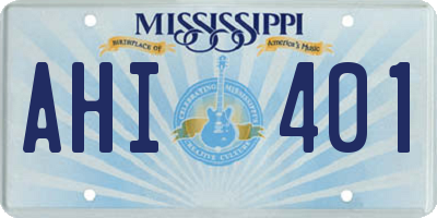 MS license plate AHI401