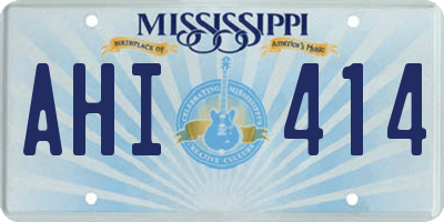 MS license plate AHI414