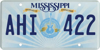 MS license plate AHI422