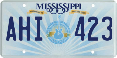 MS license plate AHI423