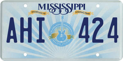 MS license plate AHI424