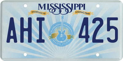 MS license plate AHI425