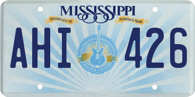MS license plate AHI426