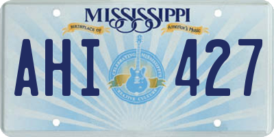 MS license plate AHI427