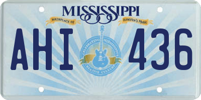 MS license plate AHI436